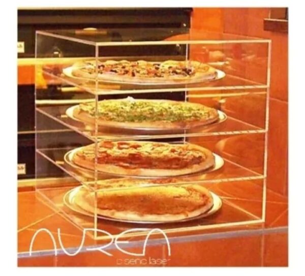 Exhibidor de acrilico para Pizzas 40cm3