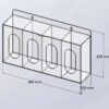 Dispensador Acrílico Con 4 Divisiones Cubrebocas, Cofias y mas - Imagen 3