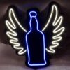Letrero acrilico con NEON 50cm Botella con Alas - Imagen 4