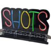 Porta Shots De Acrílico "SHOTS" Luz Neon Led 40cm - Imagen 4