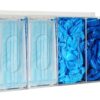 Dispensador Acrílico Con 4 Divisiones Cubrebocas, Cofias y mas - Imagen 2