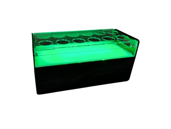 Porta shots Caja Acrilico para 12 Vasitos Con luz Led de un color - Imagen 10