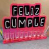 Porta shots Acrilico FOSFO Con Letras pegadas de Acrilico Sin Luz - Imagen 2
